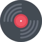 vinyl music player android application logo